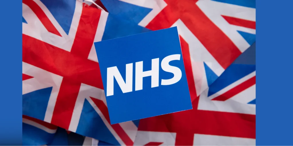 NHS logo placed over the Union Jack flag representing healthcare in the UK, symbolising Successful Claims Against The NHS and national medical negligence cases.